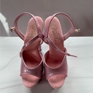 Pleaser Pink Glitter Heels